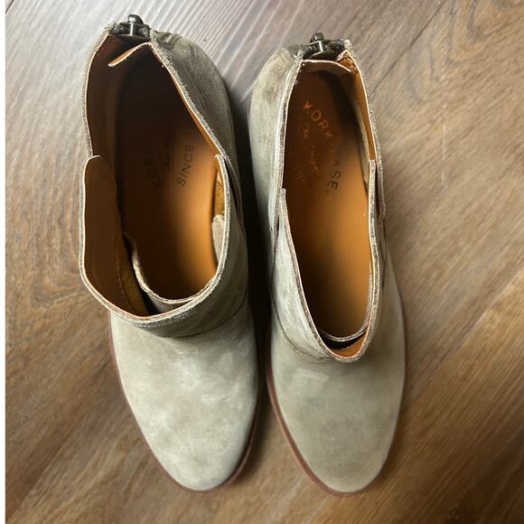 KORK EASE Pewter Women's Zip Back Ankle High Boots Leather Upper NEW in Box - Picture 11 of 12